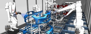Simulation automatische Lackieranlage